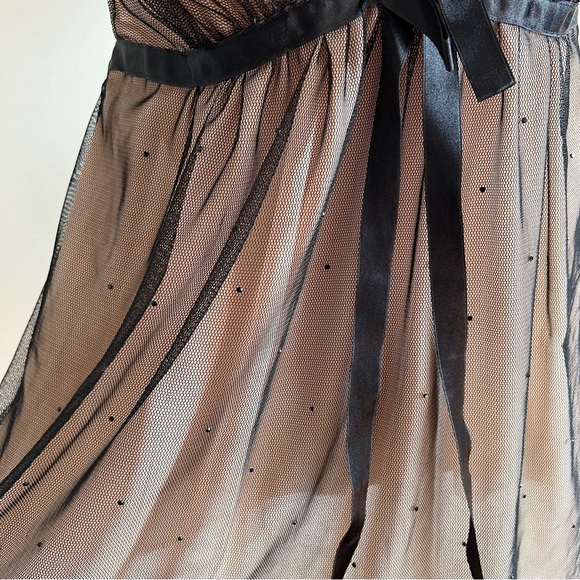 Victoria’s Secret Very Sexy Babydoll Top Size M Mesh Tan Black Rhinestone - Picture 4 of 10